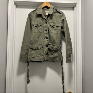 LEVI'S M WOMEN'S OLIVE COTTON FIELD MILITARY JACKET Medium